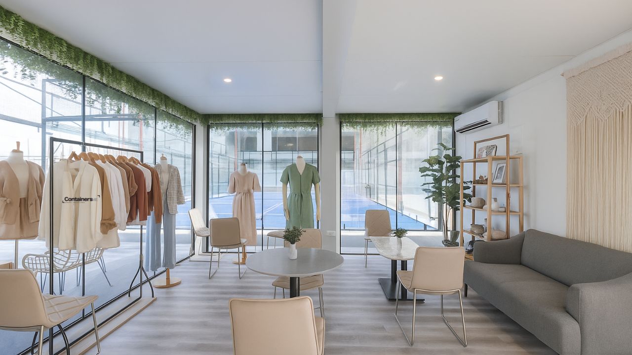 container boutique made using modular mobile container made using modular mobile container
