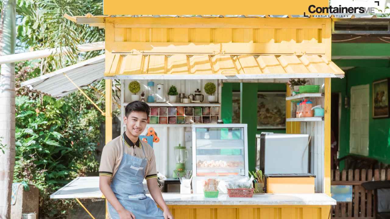 Container retail store made using shipping container