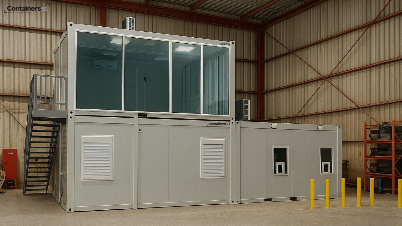 modular mobile container warehouse made using modular mobile container