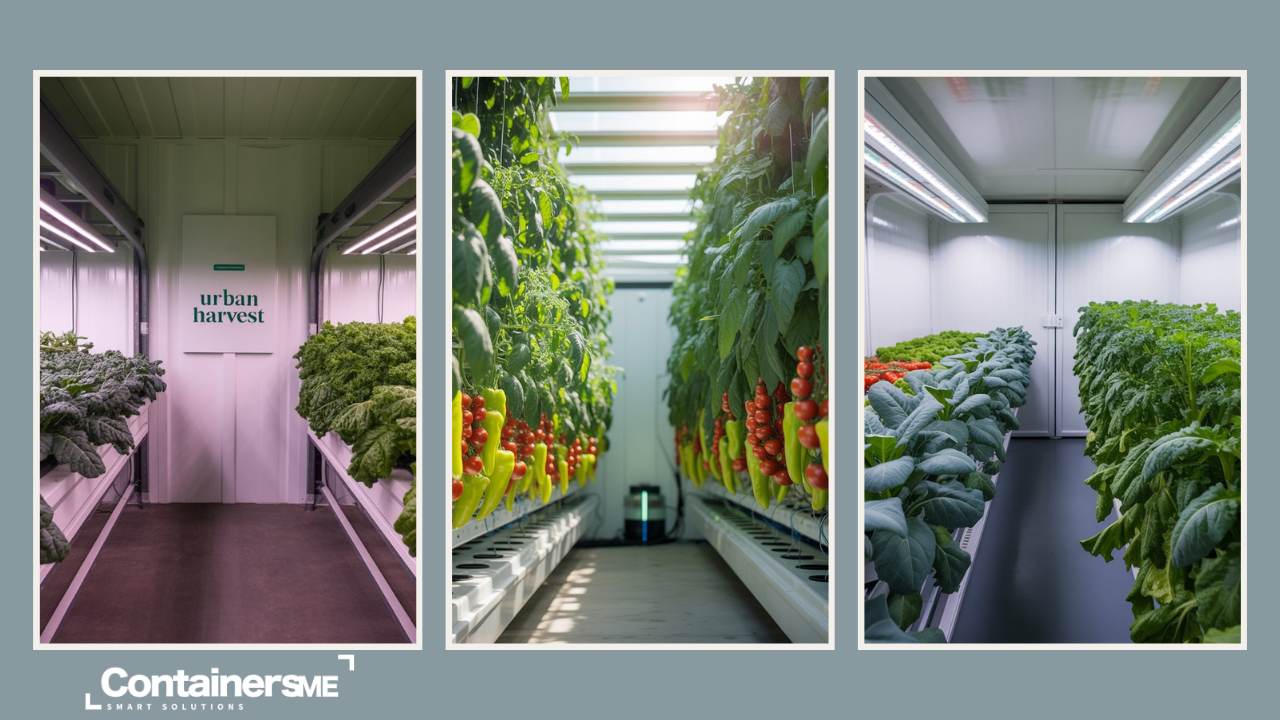 inside picture of container farming