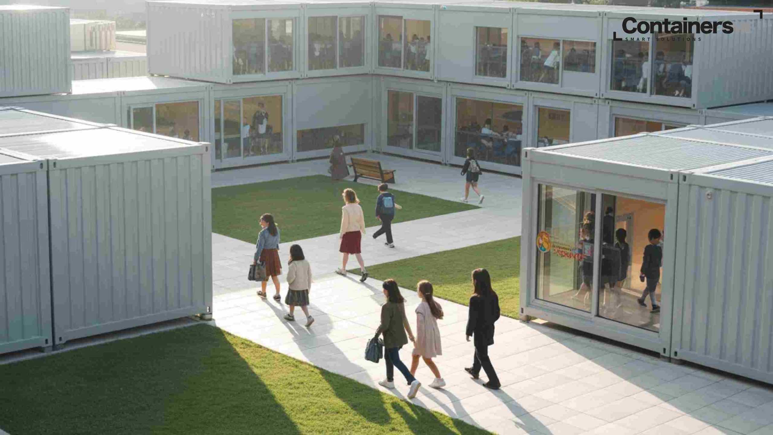  Container School made using modular mobile container