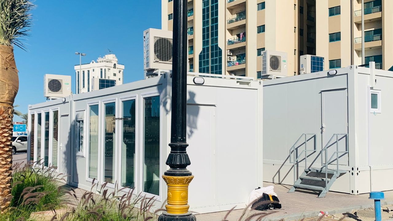 prefabricated modular container bus stop made using modular mobile container