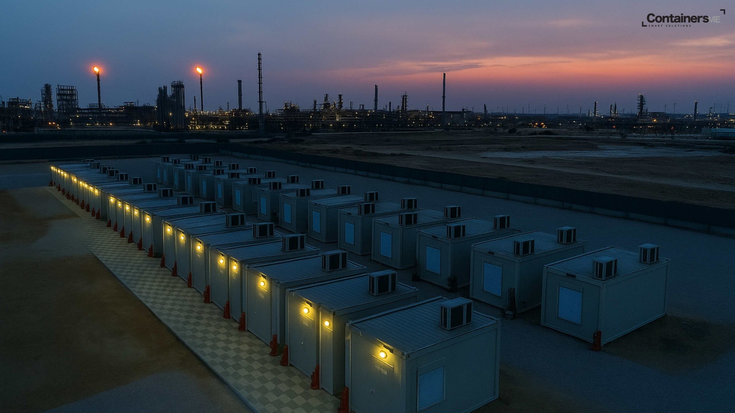 temporary office for oil fields made using modular mobile container