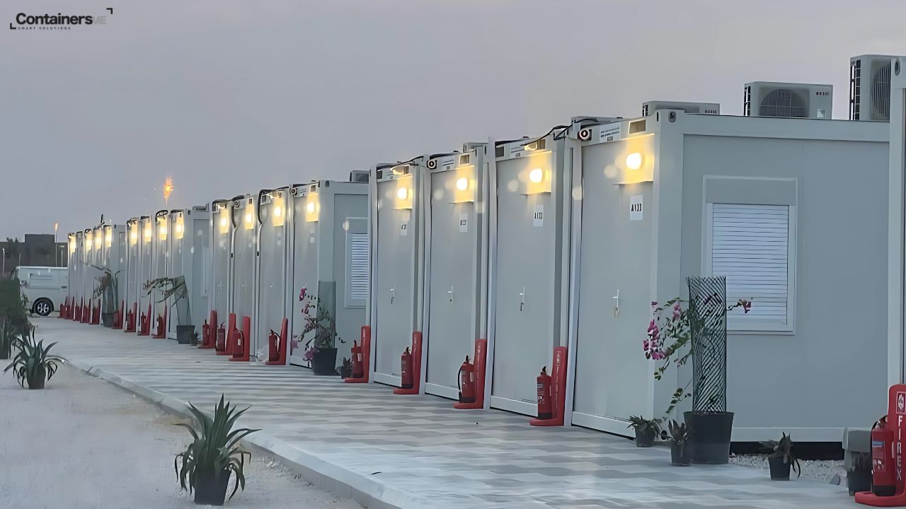 Container Accommodation for workers made using modular mobile containers