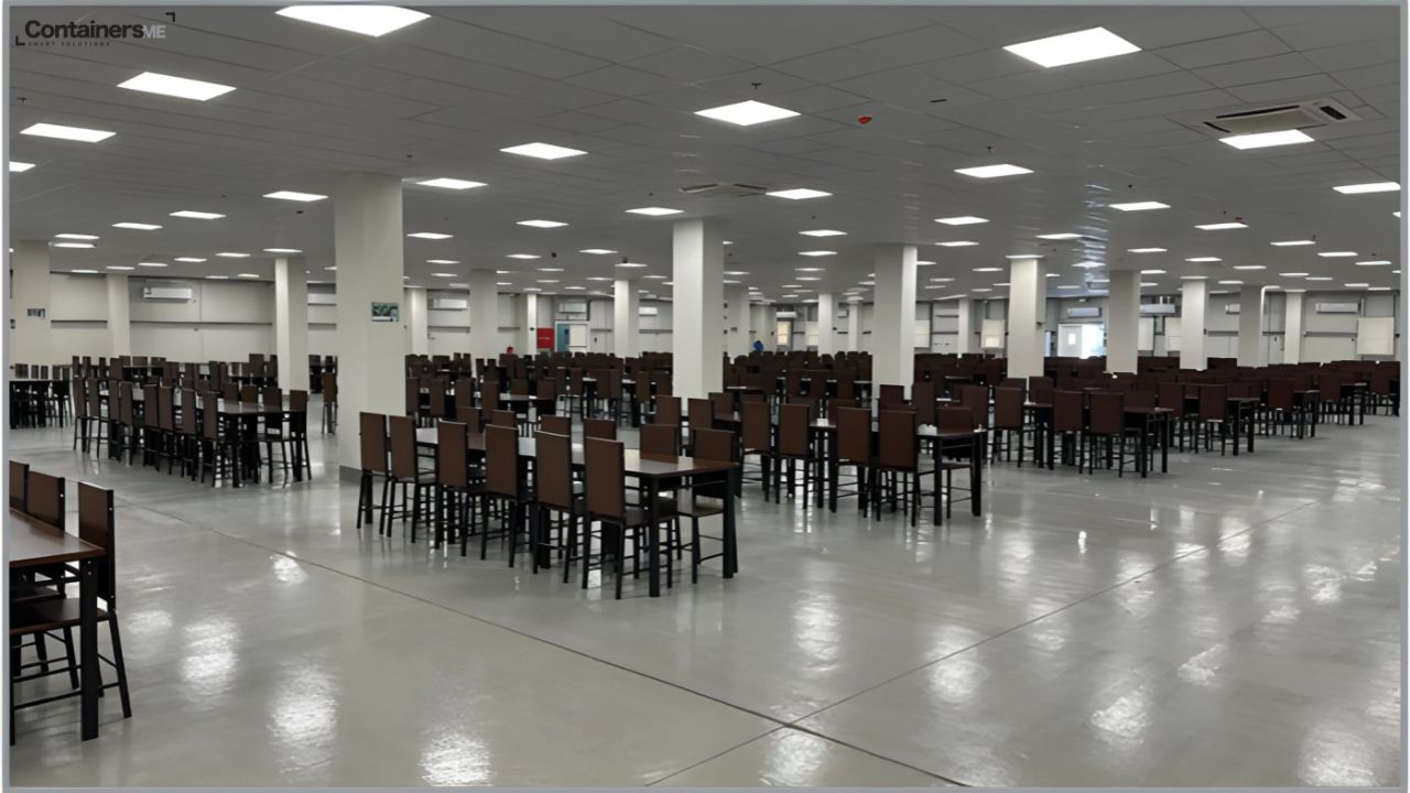 Container Accommodation for workers made using modular mobile containers