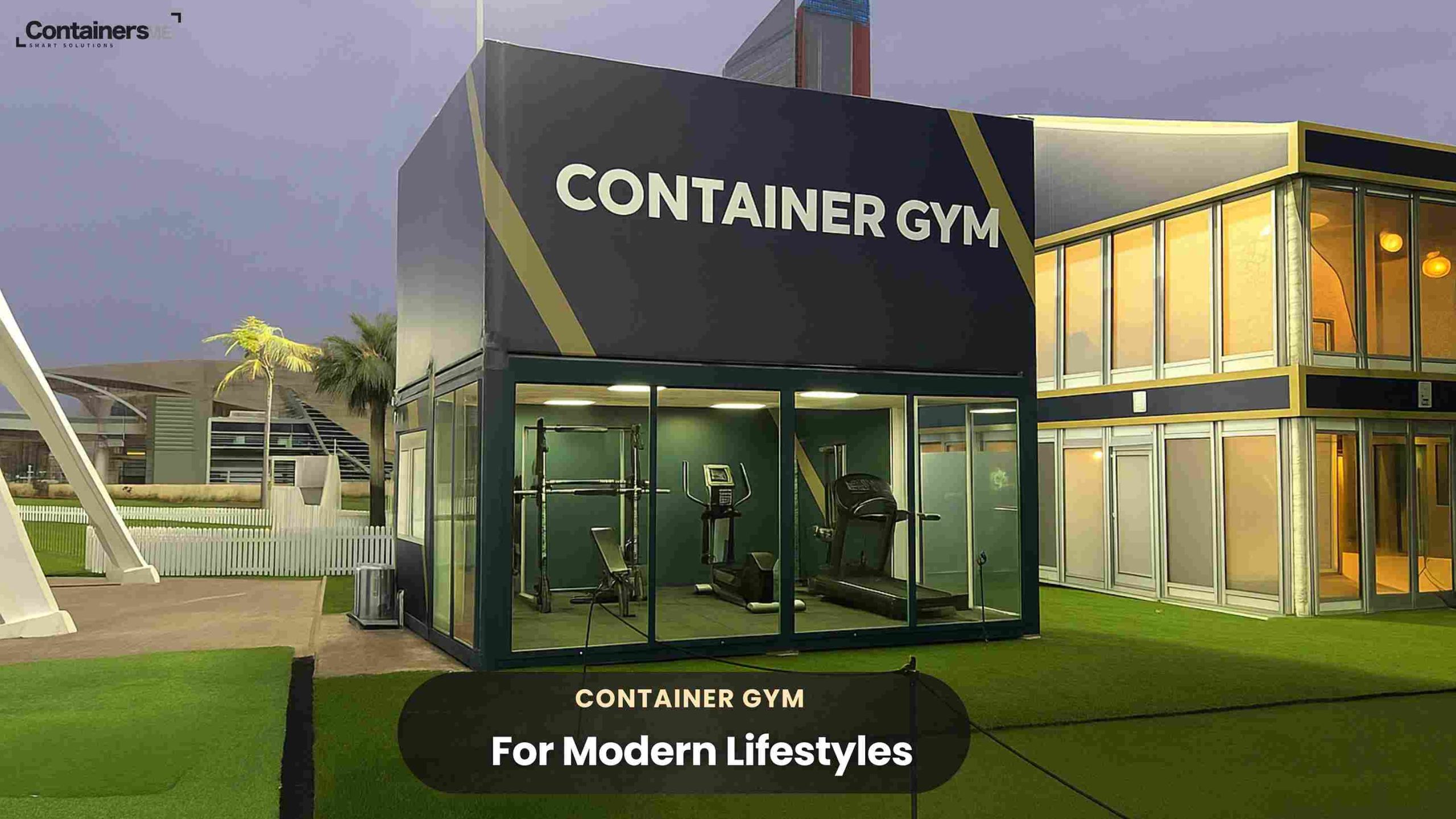 mobile container gym made using modular mobile container